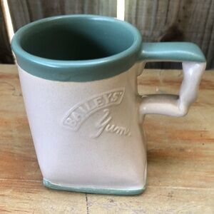 Vintage Bailey’s Yum Twisted Two Tone Ceramic Coffee Mug 8oz